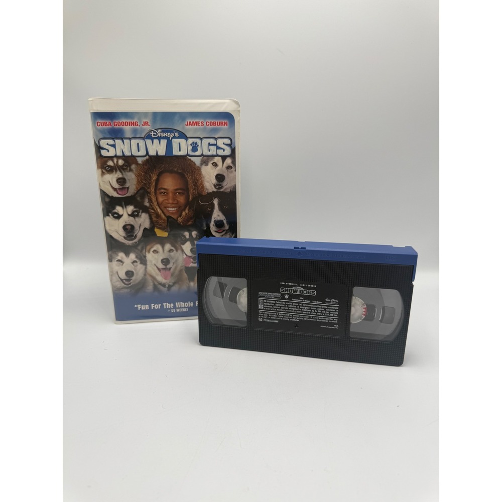 Disney Snow Dogs VHS Cuba Gooding Jr James Coburn 2002 Clamshell Case Movie